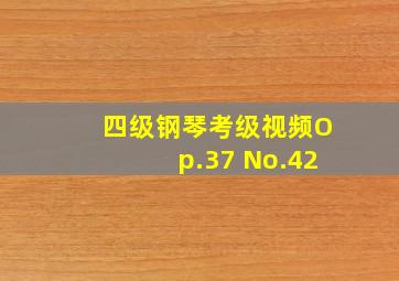 四级钢琴考级视频Op.37 No.42